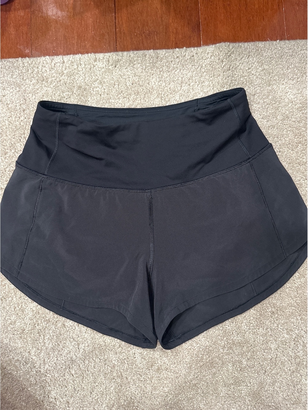 (4)Lululemon Black Athletic Shorts Size 2